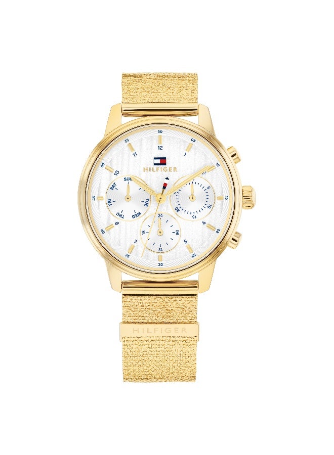 Tommy Hilfiger Women's Quartz Watch with Silver Dial and Gold Stainless Steel Bracelet - 1782808 - Image 2