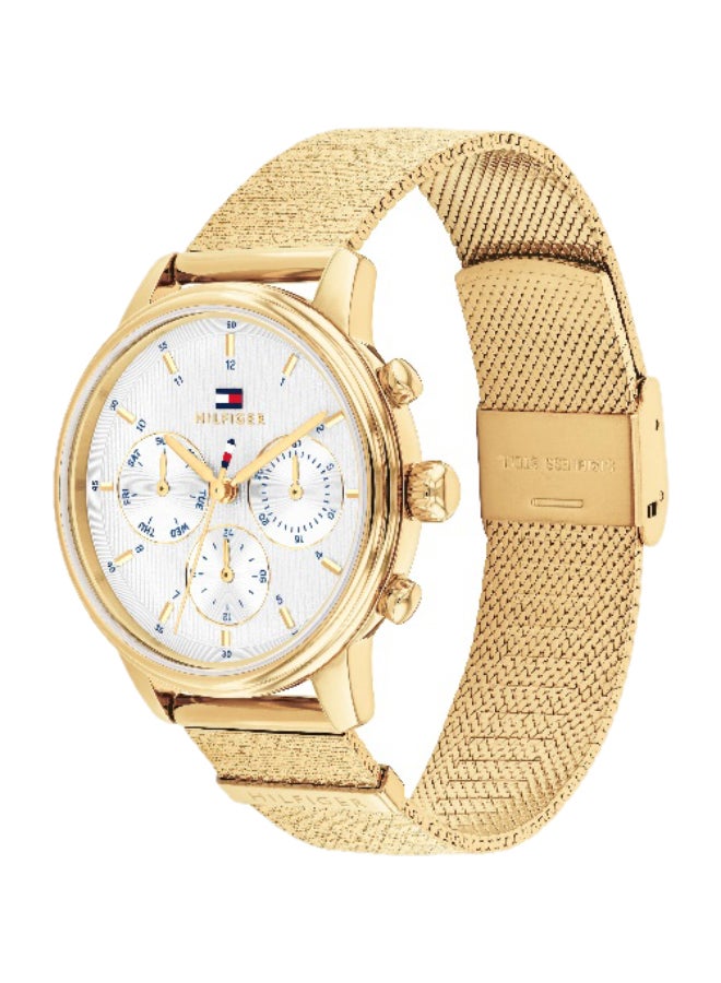 Tommy Hilfiger Women's Quartz Watch with Silver Dial and Gold Stainless Steel Bracelet - 1782808 - Image 1