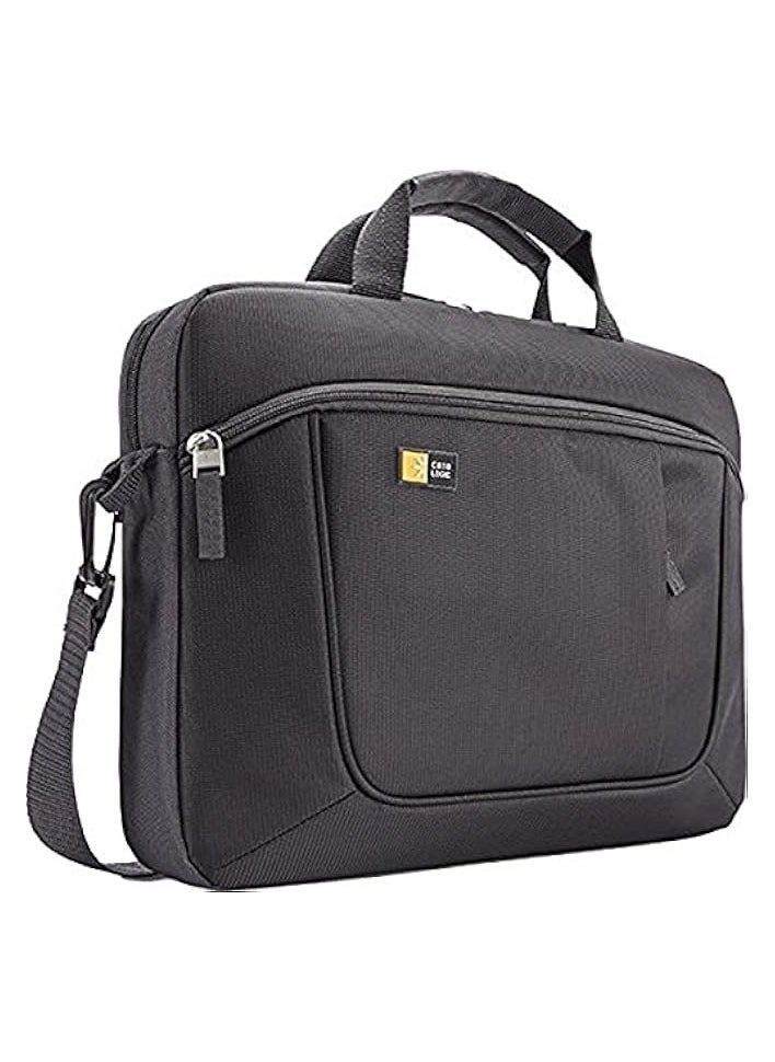 CASE LOGIC Aua-314 14.1-Inch Laptop/Macbook Air/Pro Retina Display And Ipad Slim With AdjUStable Depth At Bottom- Shoulder Bag Laptop - Briefcase Carrying Handbag Sleeve (Black)  - Image 1