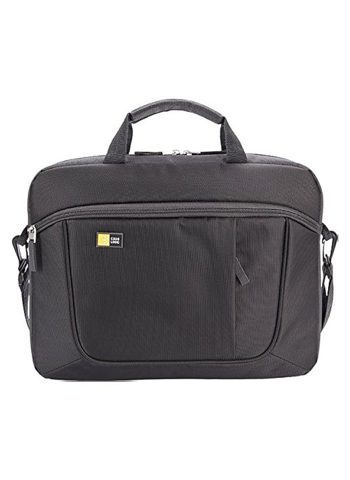 CASE LOGIC Aua-314 14.1-Inch Laptop/Macbook Air/Pro Retina Display And Ipad Slim With AdjUStable Depth At Bottom- Shoulder Bag Laptop - Briefcase Carrying Handbag Sleeve (Black)  - Image 2