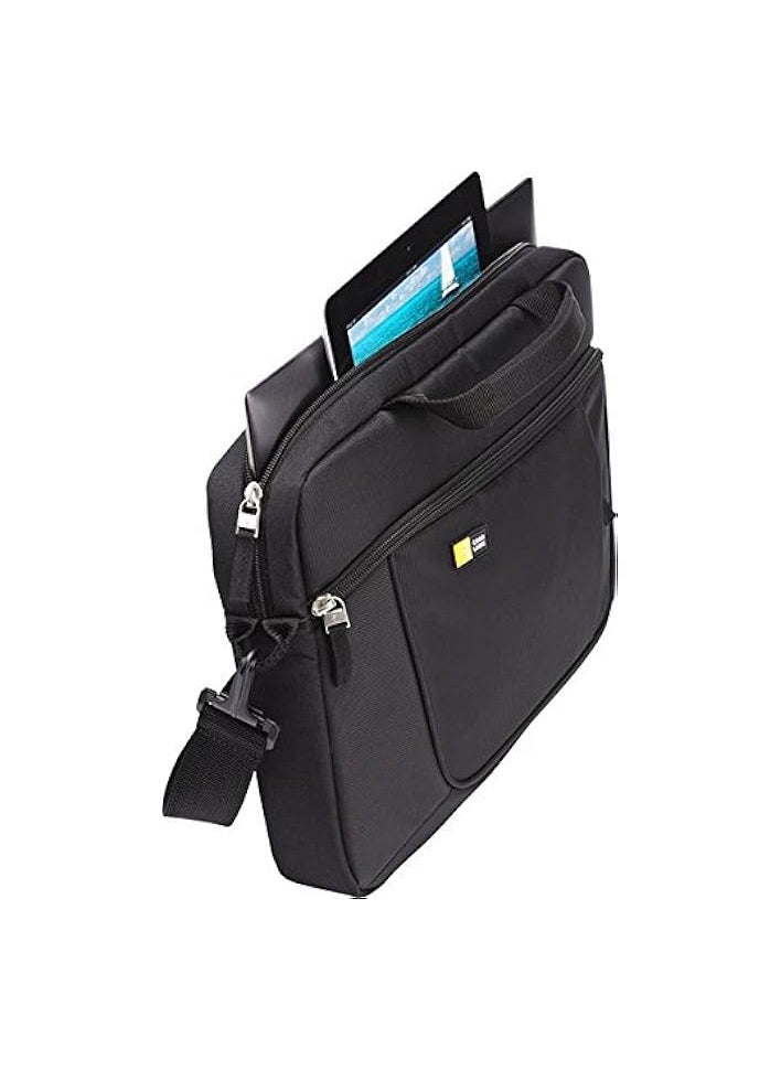 CASE LOGIC Aua-314 14.1-Inch Laptop/Macbook Air/Pro Retina Display And Ipad Slim With AdjUStable Depth At Bottom- Shoulder Bag Laptop - Briefcase Carrying Handbag Sleeve (Black)  - Image 5