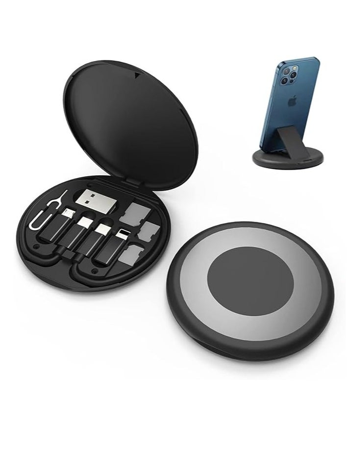 Generic - Data Cable Set | Data Cable Storage Kit & Sim Adapter Box | All USB Cable Kit Universal Smart Adapter Card Storage | - Image 1