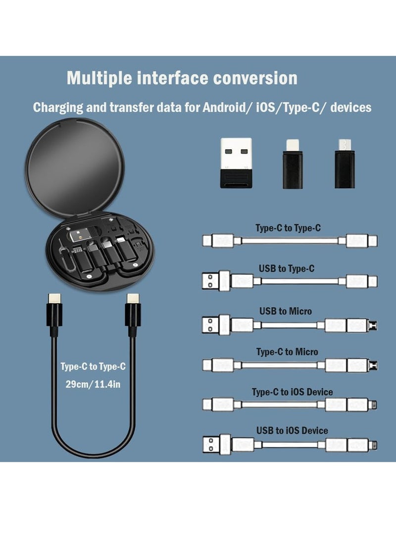 Generic - Data Cable Set | Data Cable Storage Kit & Sim Adapter Box | All USB Cable Kit Universal Smart Adapter Card Storage | - Image 1