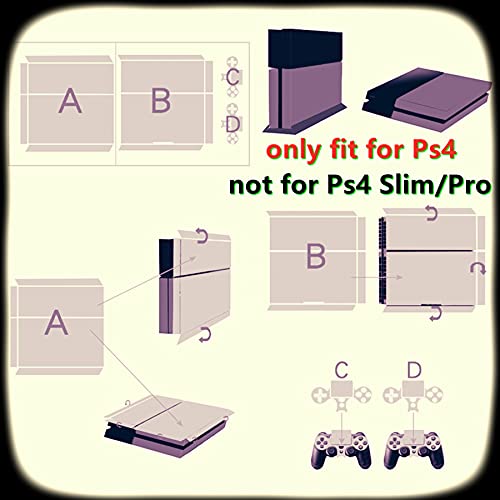 Oiokew Decal Skin for Ps4, Whole Body Vinyl Sticker Cover for PlayStation 4 Console and Controller (Include 4pcs Light Bar Stickers) (PS4, Water Football) - Image 4