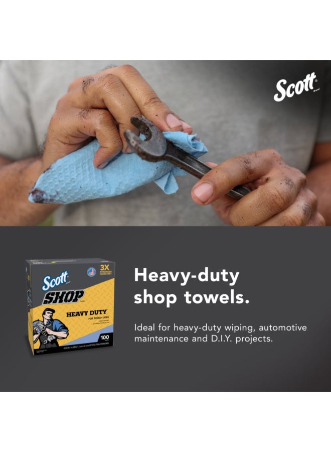 سكوت مناديل تنظيف شديد التحمل للمحلات مقاومة للمذيبات 100 قطعة أزرق 8.34 × 16.8 إنش 54014 - Image 2