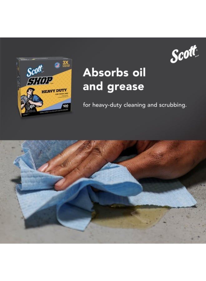 سكوت مناديل تنظيف شديد التحمل للمحلات مقاومة للمذيبات 100 قطعة أزرق 8.34 × 16.8 إنش 54014 - Image 3