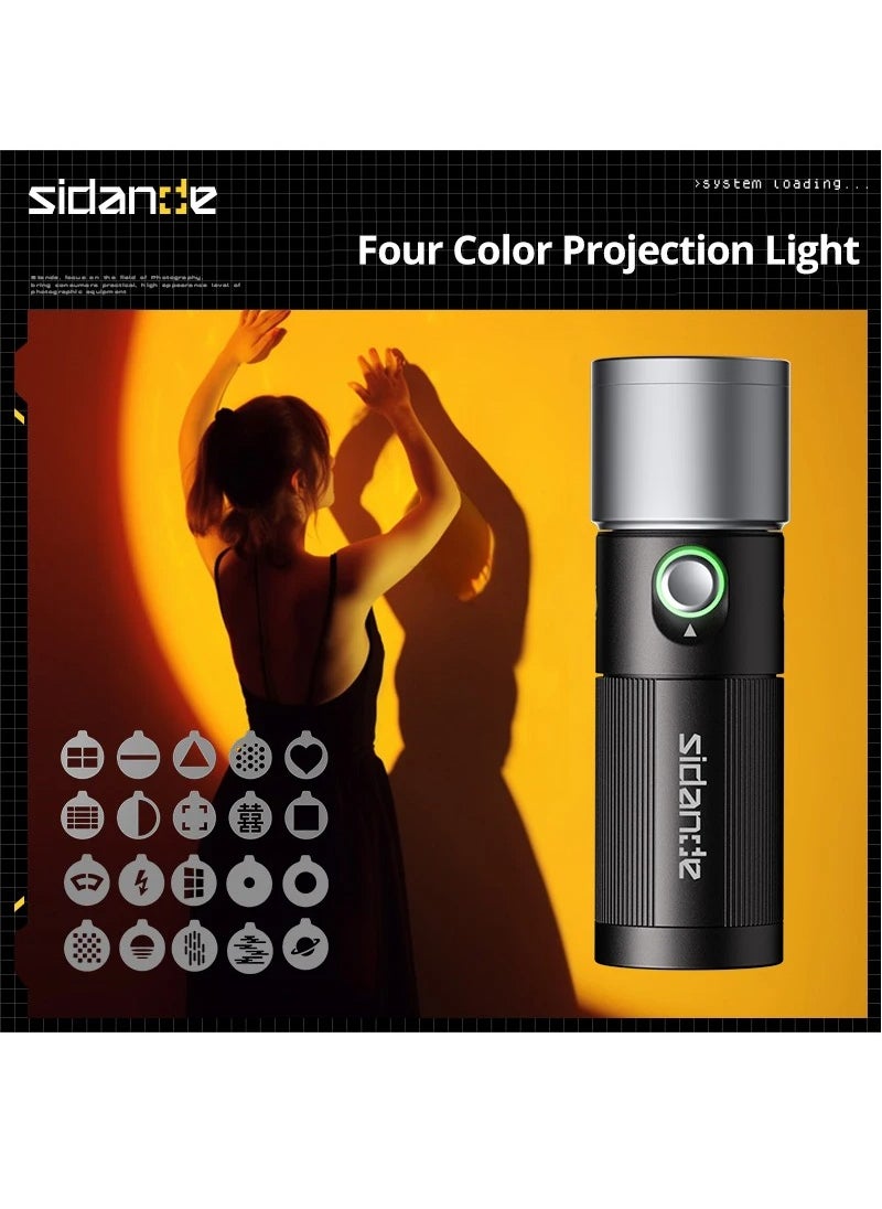 Sidande SIDANDE Videography Flashlight Zoomable Photography Fill Light Ambience Light with 1/4'' Thread for Camera Stand Cage  - Image 1