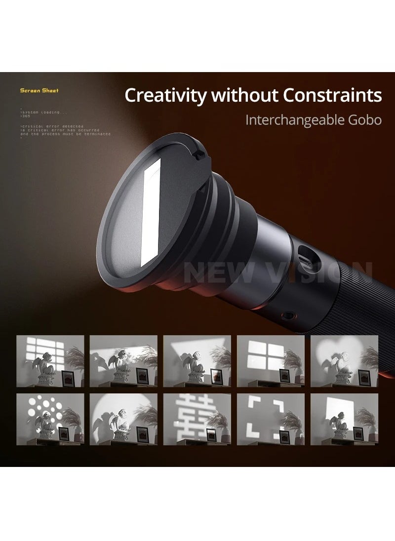 Sidande SIDANDE Videography Flashlight Zoomable Photography Fill Light Ambience Light with 1/4'' Thread for Camera Stand Cage  - Image 2