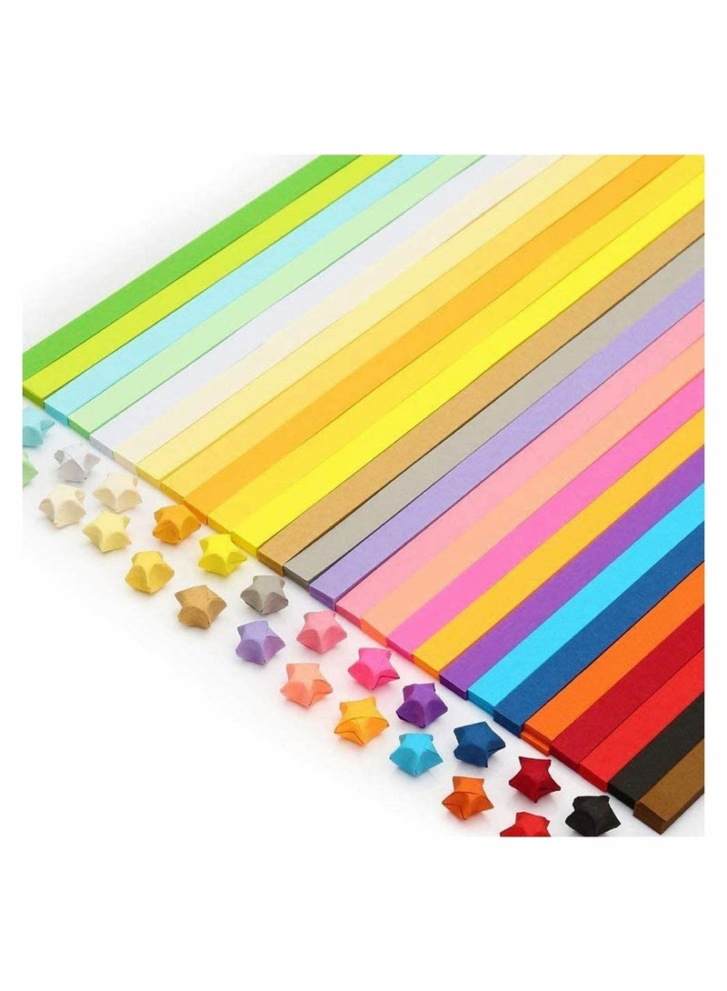 KASTWAVE 2060 Sheets DIY Sided Stars Origami Paper, Craft Folding Paper Strips Colors Decoration for Handmade Home Cards Gift, Party Decoration, Crafts Decoration(27 Color） - Image 1