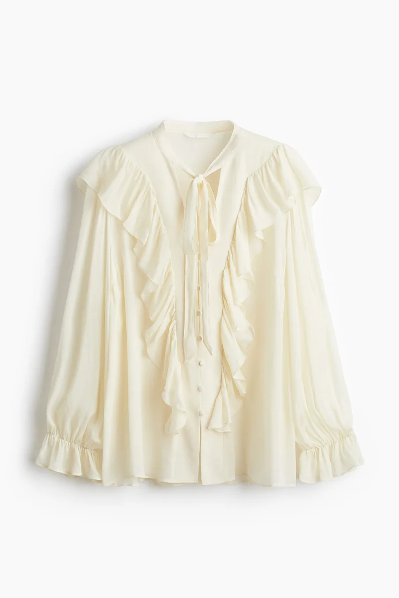H&M Frill-trimmed blouse