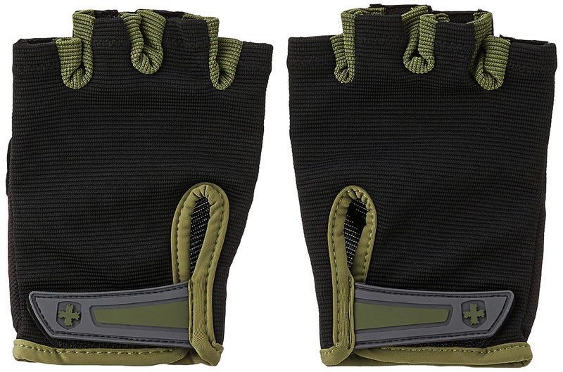 Harbinger Power Non-Wristwrap Workout Weightlifting Gloves with StretchBack Mesh and Leather Palm (Pair) Green Medium (Fits 7.5 - 8 Inches) - Image 2