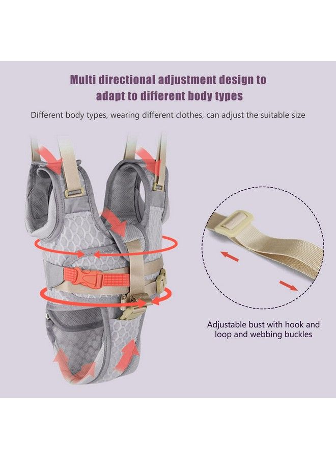 Hyuduo Baby Walking Harnesses Lightweight Adjustable Detachable Crotch Pad Handheld Toddler Walk Assistant Belt Adjustable Standing Up And Walking Learning Helper For 8‑24M(Monsoon Greyprofile Mesh)  - Image 4
