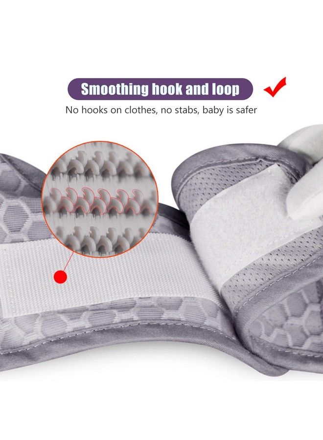 Hyuduo Baby Walking Harnesses Lightweight Adjustable Detachable Crotch Pad Handheld Toddler Walk Assistant Belt Adjustable Standing Up And Walking Learning Helper For 8‑24M(Monsoon Greyprofile Mesh)  - Image 5