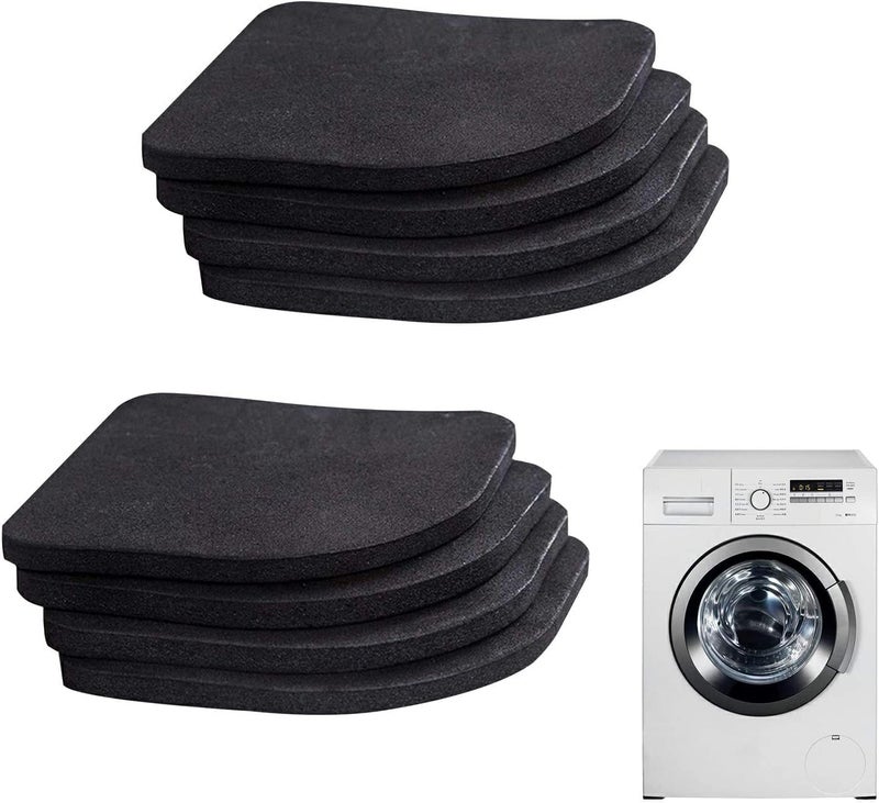 RoarCraft Anti-Vibration Washer Mat, Shock Absorbing Washer Pads, Non-Skid Protector Mat for Washing Machine Dryer Treadmill Compressor Furniture Table Size 7.7 x 7.7 CM (8) - Image 1