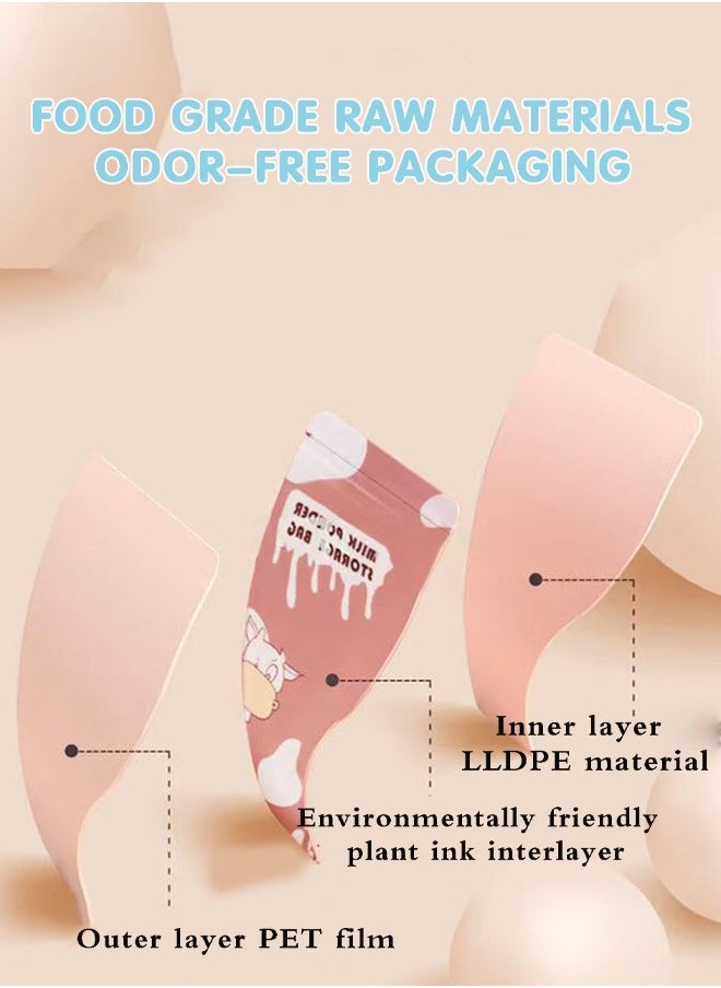 Lemon 30 Pcs Baby Milk Powder Dispensers, Portable Feeding Milk Powder Storage Pack Disposable Milkpowder Pouches for Travel Trip, for Feeding Milk Food Bag, 200 ML  - Image 5