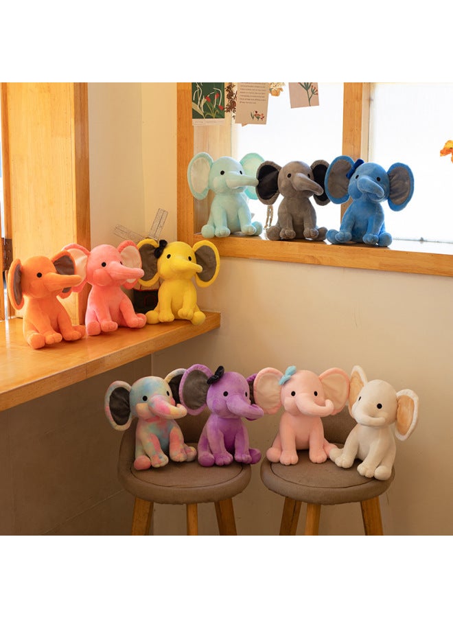 Soft Plush Elephant Toy Doll Baby Sleeping Aid Elephant Comfort Pillow Children's Birthday Gift Fabric Doll-Color:Gray-Height:25cm 0.18kg - Image 2