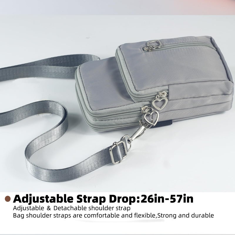 JANKS Crossbody Wallet Phone Bag for Women, Nylon Small Crossbody Shoulder Bag Arm Bag, Cell Phone Purse, Mini Wallet with Adjustable Strap - Image 4