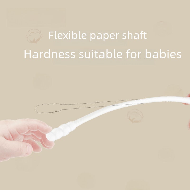 Misuta baby cotton swab baby special ear and nose cleaning stick paper shaft double head ear digging spoon screw head 400(200 PCs/box [ear spoon + spiral]]) - Image 5