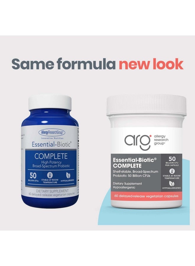 اليرجي ريسيرتش جروب مجموعة أبحاث الحساسية - مكمل غذائي أساسي حيوي كامل - بروبيوتيك عالي الفعالية للرجال والنساء، يدعم صحة الأمعاء والجهاز الهضمي، 50 مليار وحدة تشكيل مستعمرة، كبسولات نباتية ذات إطلاق بطيء - 60 كبسولة - Image 2