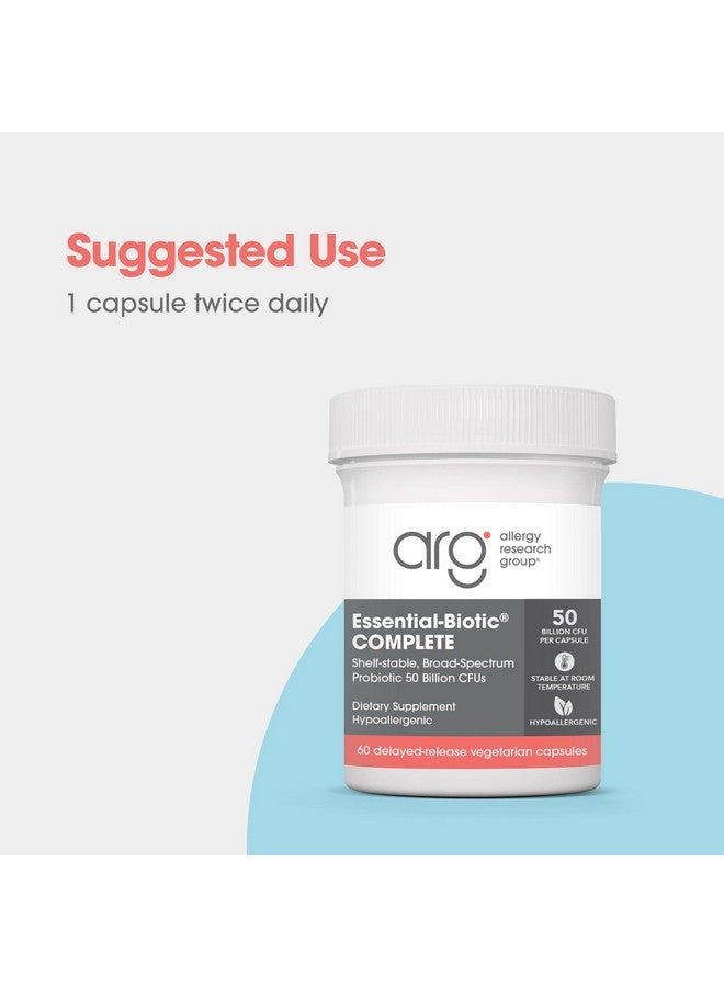 اليرجي ريسيرتش جروب مجموعة أبحاث الحساسية - مكمل غذائي أساسي حيوي كامل - بروبيوتيك عالي الفعالية للرجال والنساء، يدعم صحة الأمعاء والجهاز الهضمي، 50 مليار وحدة تشكيل مستعمرة، كبسولات نباتية ذات إطلاق بطيء - 60 كبسولة - Image 4