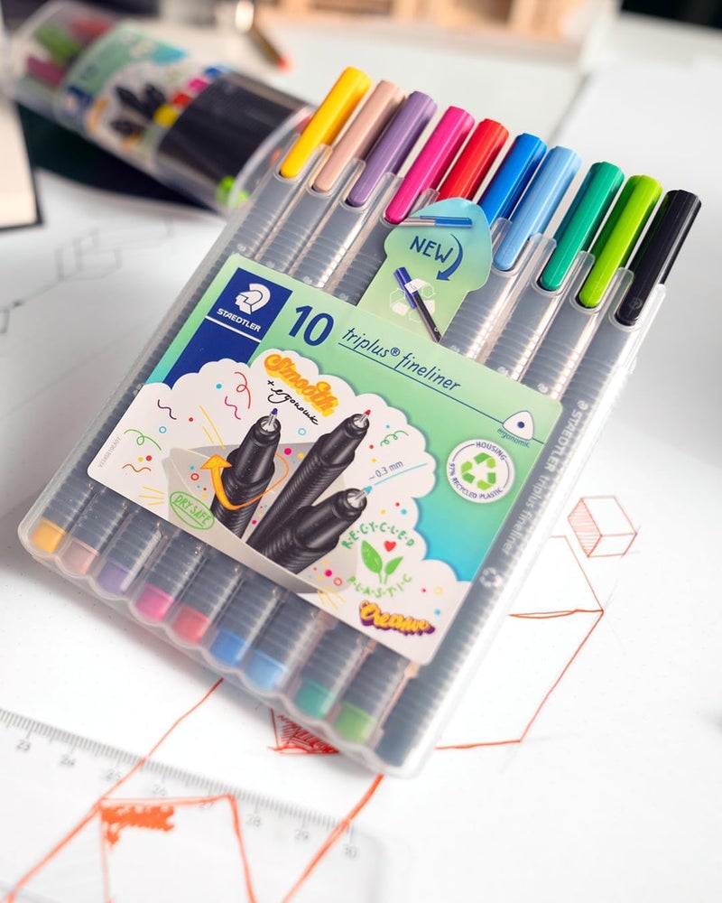 STAEDTLER Triplus Fineliner Superfine Point Pens - Pack of 10 - Image 5