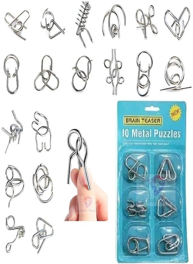 Famous Quality Mind Challenging Game - Brain Teasers Metal Wire Puzzle - Assorted Metal Puzzle for Gifts, Party Favors, Prizes, Disentanglement Puzzle Unlock Interlock Toys- Easter Theme - Image 1