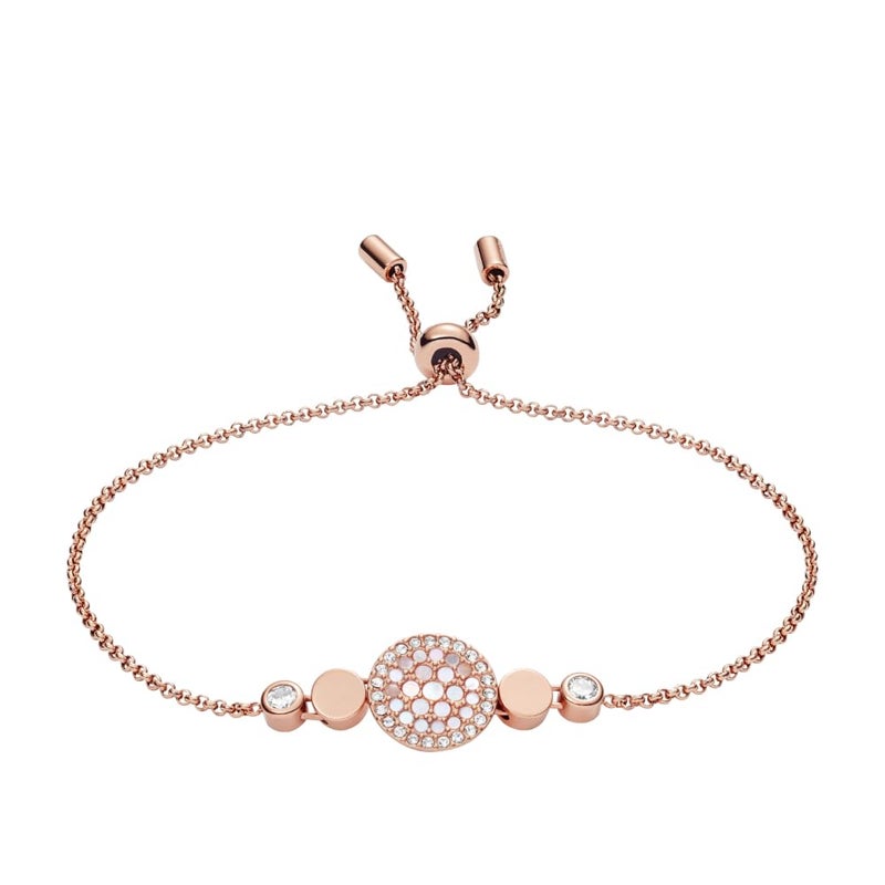 Fossil Women's Rose Gold-Tone Chain Bracelet, Color: Rose Gold (Model: JF02905791) - Image 1