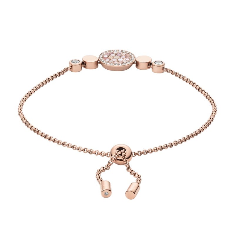 Fossil Women's Rose Gold-Tone Chain Bracelet, Color: Rose Gold (Model: JF02905791) - Image 2