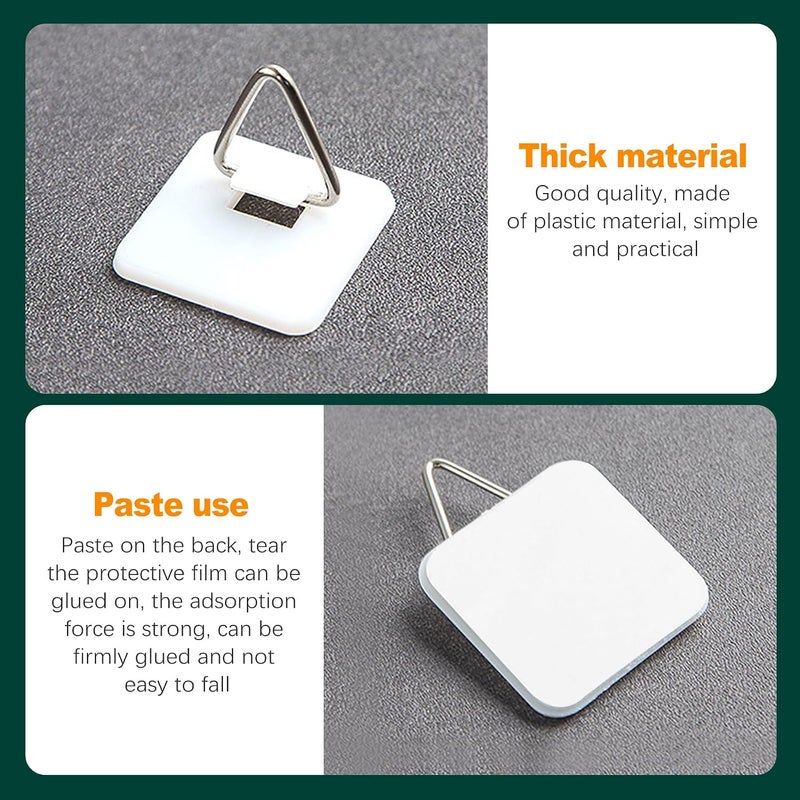 CoguZed 20-Pack 1.25 Inch Invisible Adhesive Plate Hanger Set - Vertical Plate Holders for Wall - Image 3