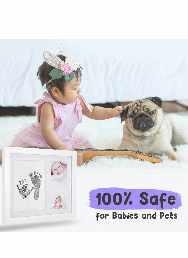 Generic Baby Handprint and Footprint Set, Baby Photo Frame with Ink, 3,Window Square Design  - Image 5