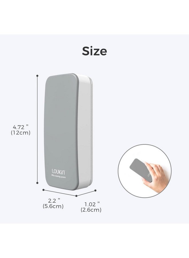 Loukin Magnetic Dry Erase Eraser, Whiteboard Eraser, Glass Board Eraser(Gray), One Bottle Of 3.4 Fl Oz Whiteboard Cleaner Included, For Classroom, Home And Office Use - Image 5