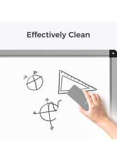 Loukin Magnetic Dry Erase Eraser, Whiteboard Eraser, Glass Board Eraser(Gray), One Bottle Of 3.4 Fl Oz Whiteboard Cleaner Included, For Classroom, Home And Office Use  - Image 2