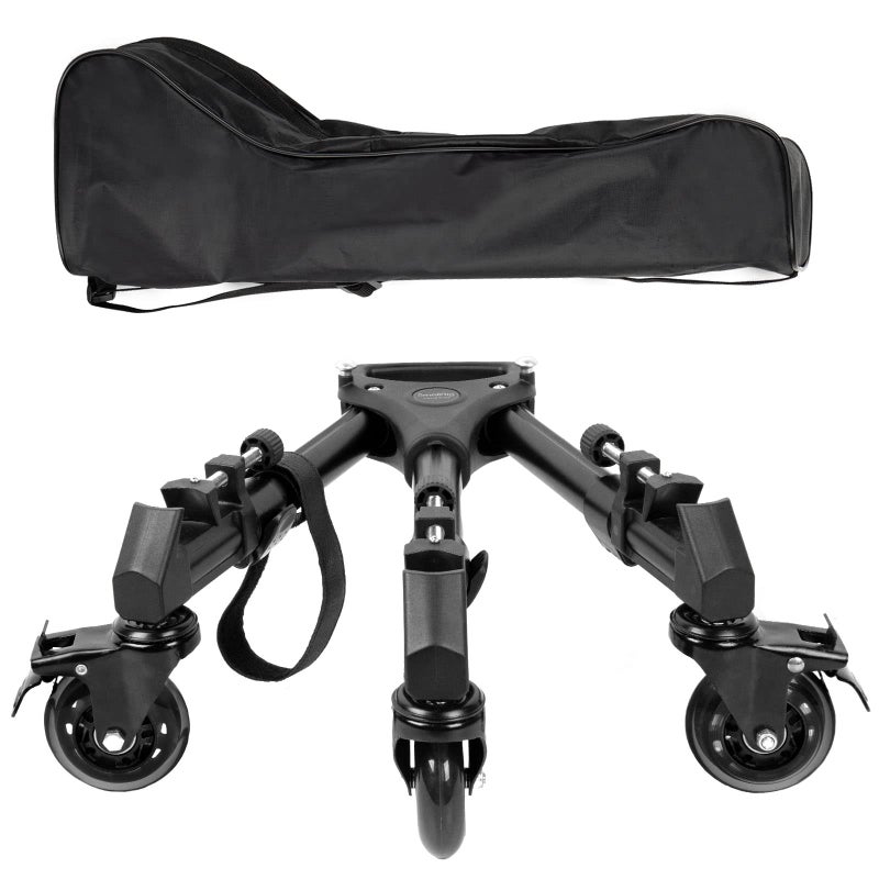 SmallRig Universal Photography Tripod Dolly, Heavy Duty with 3" Rubber Wheels, Adjustable Legs and Carry Bag, 33 lbs Capacity Tripod Wheels for Canon for Sony Cameras Camcorder Video Lighting- 3986 - Image 1