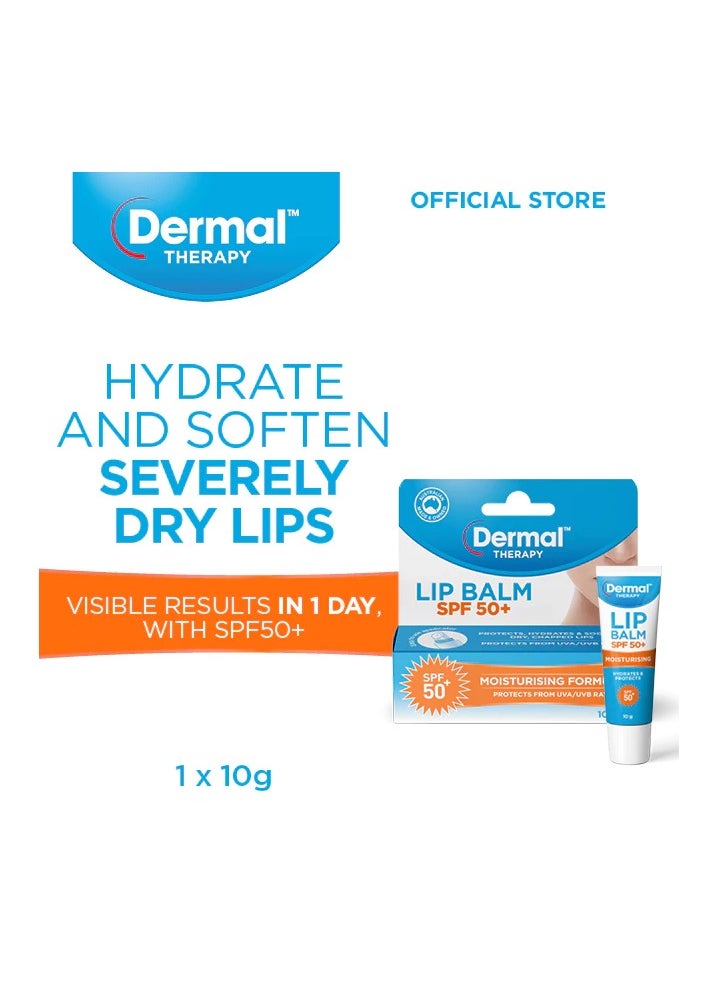 dermal therapy - Lip Balm SPF 50+ Sun Protection Lip Balm For Dry Lips & Sensitive Lips -10g - Image 1