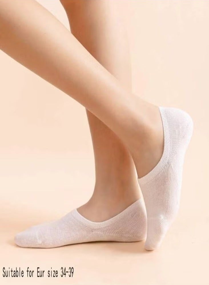 Plain White Socks Set of 5 Pairs  - Image 4