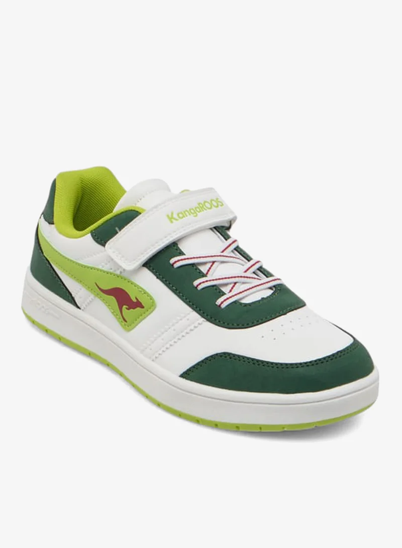kangaROOS Women's Logo Detail Sneakers With Hook And Loop Closure