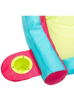 SwimWays SwimWays 6047149 AquaLinx Interlocking Cup Holder Pool Float Lounger, Cyan/Pink  - Image 4