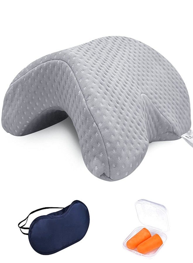 ALEVMOOM Sleeping Cuddle Arm Pillow for Couple Memory Foam Travel Arched Shaped U Pillow Providing Comfort and Support on Table Bed Office - Image 1