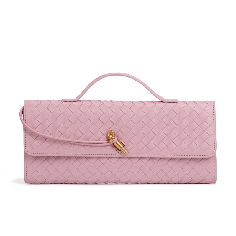 Dinner Woven Exquisite Clutch Bag Women'S Fashion Niche Design Light Luxury Shoulder Bag Trendy Simple Accordion Bag - Image 1