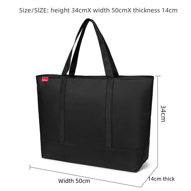 Japanese Style Mens Casual Canvas Messenger Bag Black  - Image 5