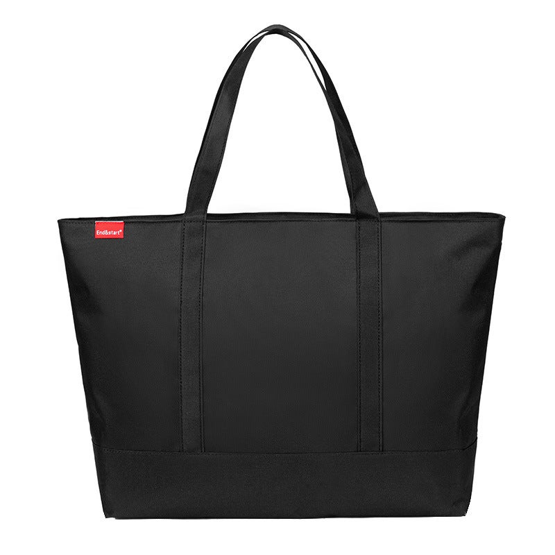 Japanese Style Mens Casual Canvas Messenger Bag Black  - Image 1