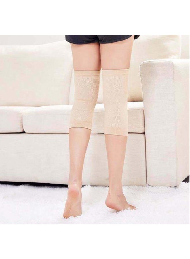 JUMISEE (One Pair) Bamboo Fabric Knee Sleeves for Knee Support, Circulation Improvement & Pain Relief,Sport Compression for Running, Pain Management, Arthritis Pain Women & Men (Complexion, X-Large) - Image 3