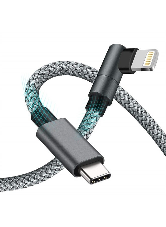 USB C to Lightning Cable, [6FT MFi-Certified] PD Fast Lightning to Type C Charger Cord Compatible with iPhone 12/12 Mini/12 Pro/11 Pro Max/X/XS/XR/8, iPad 8th (Gray)