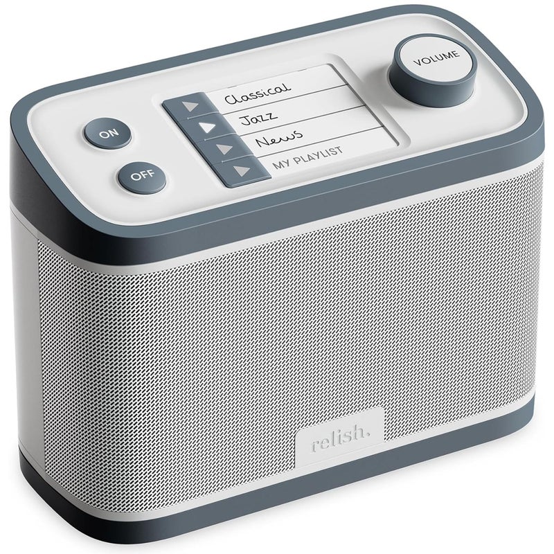 راديو FM محمول بسيط ومشغل موسيقى MP3 لكبار السن أو ذوي الإعاقة البصرية أزرار كبيرة تصميم بسيط سهل الاستخدام