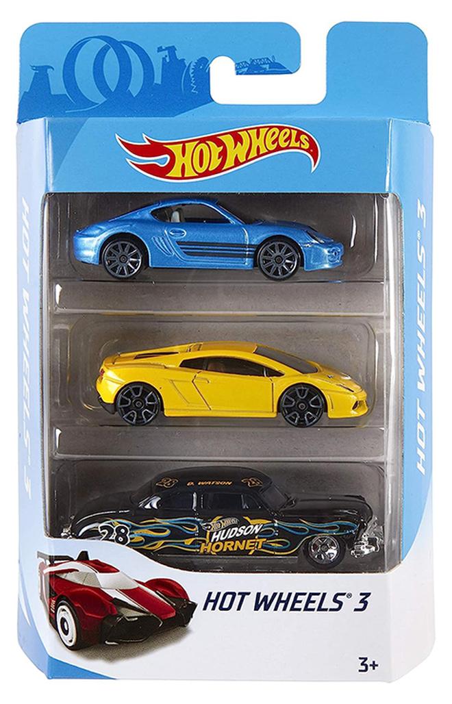 Hot Wheels Hw Basic Car 3-Pack Assortment - Style May Vary - Image 1
