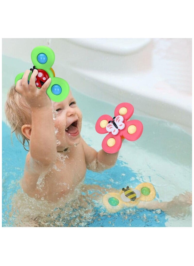 Suction Cup Spinner Toy with Silicone Bubbles – Dimple Fidget Spinner for Kids – Stress Relief Baby Bath Toy – Suction Cup Sensory Toy for Window, Floor, High Chair (1 Year+)  - Image 2