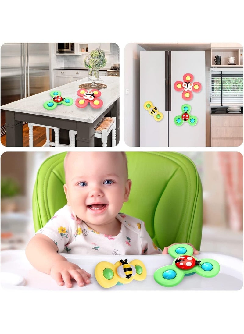 Suction Cup Spinner Toy with Silicone Bubbles – Dimple Fidget Spinner for Kids – Stress Relief Baby Bath Toy – Suction Cup Sensory Toy for Window, Floor, High Chair (1 Year+)  - Image 4