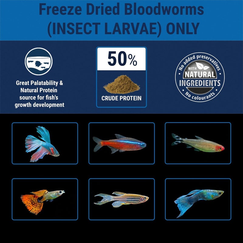 Tetra BloodWorms 0.25 Oz, Freeze-Dried Food for Freshwater and Saltwater Fish, Seafood (Pack of 1) - Image 5