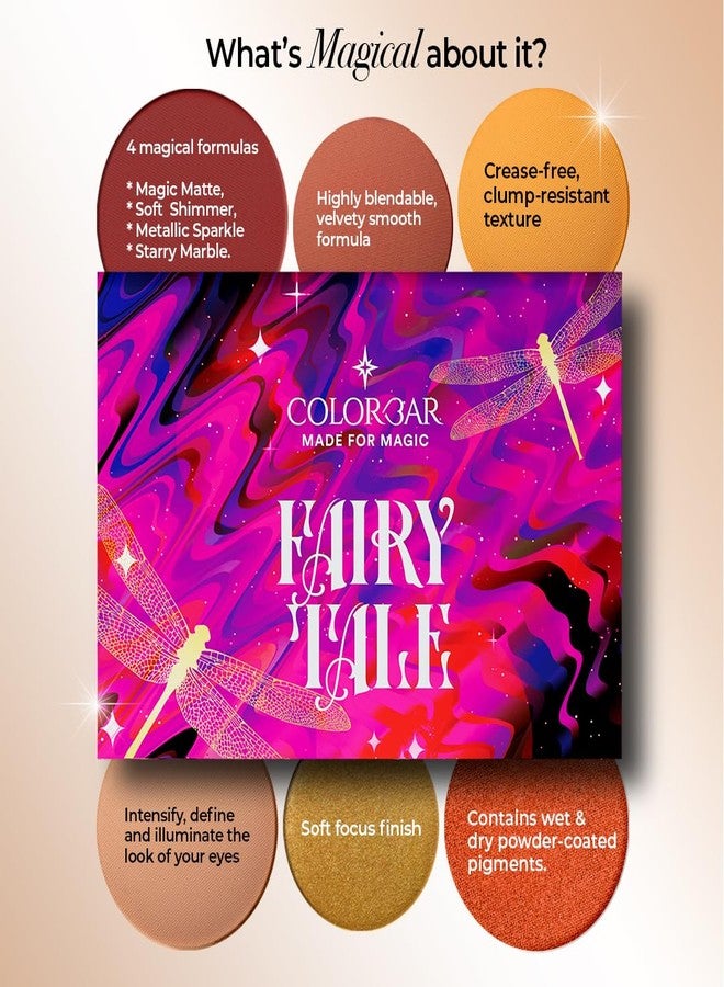 Colorbar Eyeshadow Palette - Richly Pigmented Glitter Eyeshadow - Crease-Proof and Velvety Smooth - Long-lasting Wear - Fairy Tale - 1 oz - Image 2