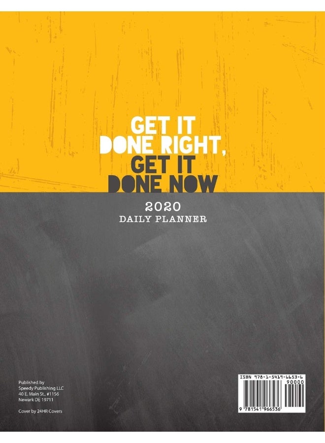 Get It Done Right, Get It Done Now: 2020 Daily Planner - Image 2